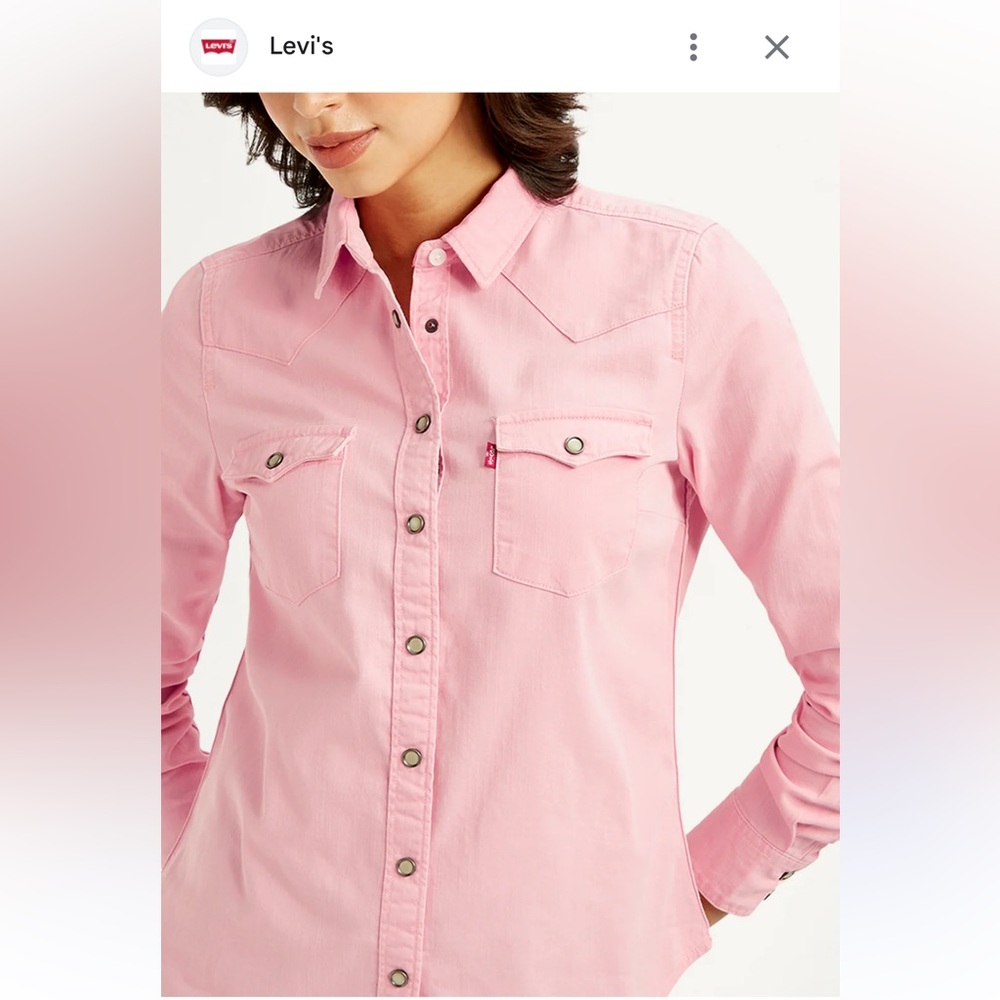Levi's Pink Button-Down Western Shirt